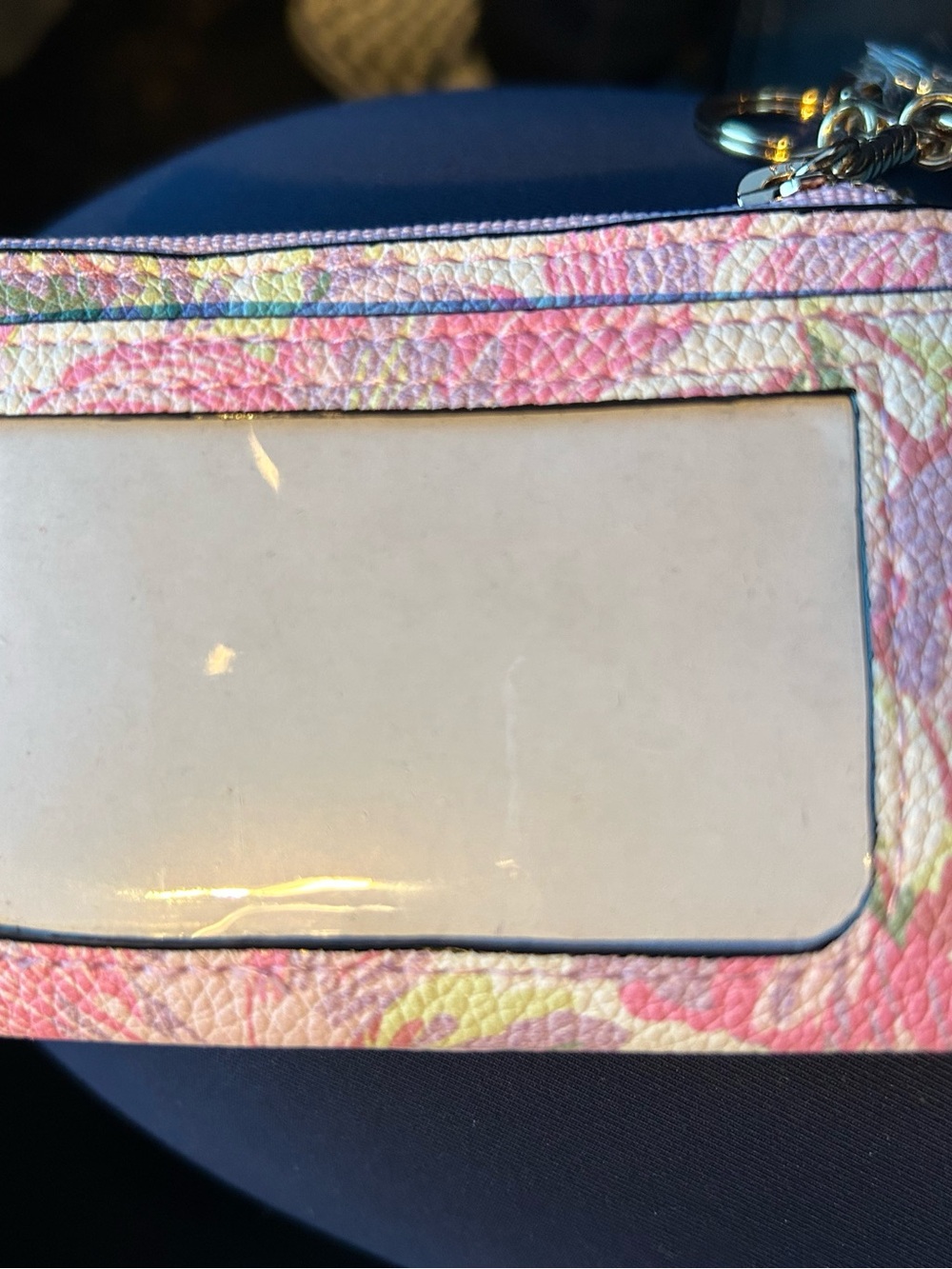 Victoria's Secret Pink Floral Foldover Wallet with Keychain - Picture 4 of 8